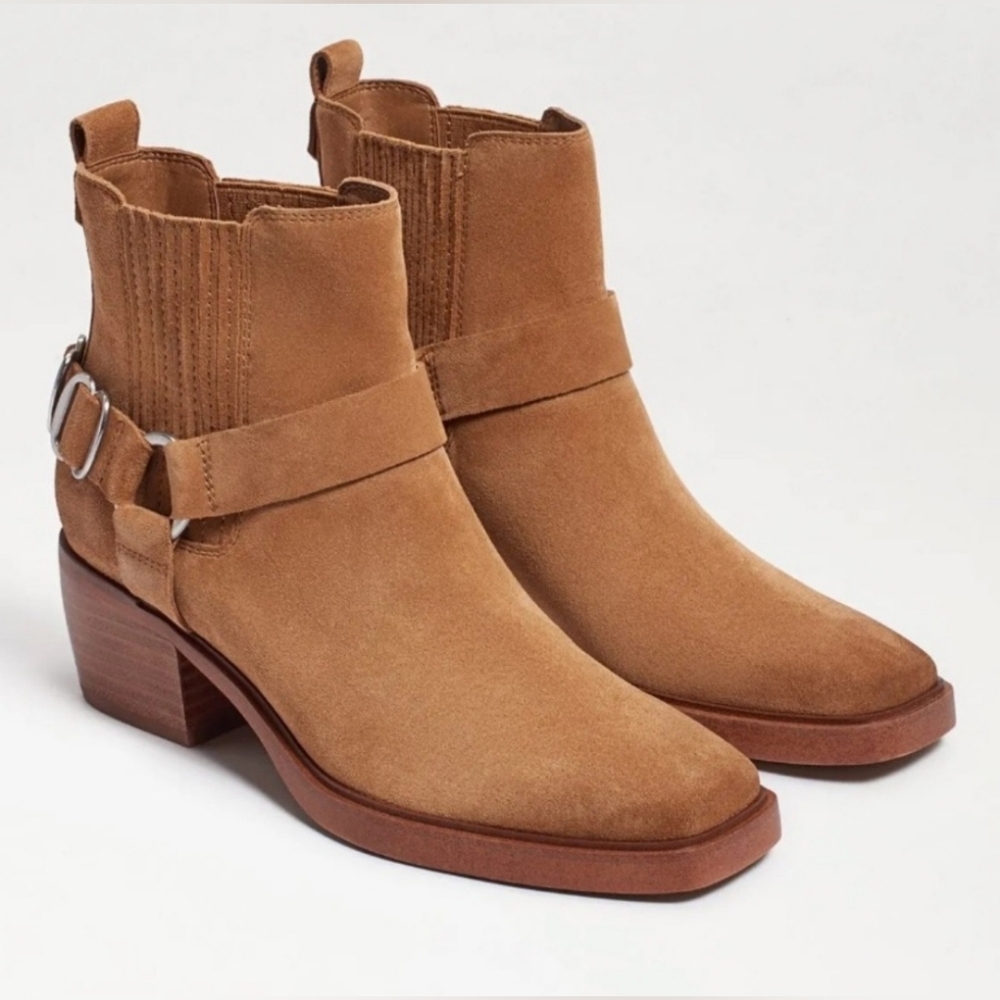 New SAM EDELMAN Bellamie Bootie Camel Suede 6